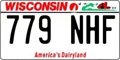 WI license plate 779NHF