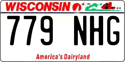 WI license plate 779NHG