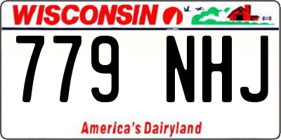 WI license plate 779NHJ