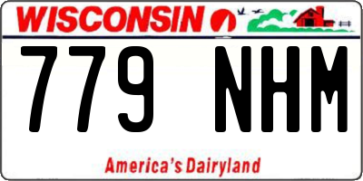 WI license plate 779NHM
