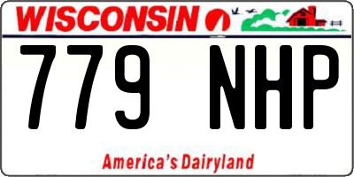 WI license plate 779NHP