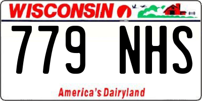 WI license plate 779NHS