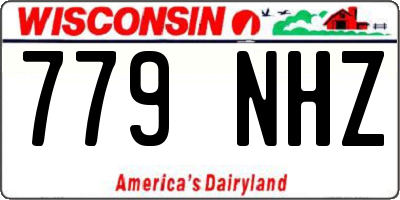 WI license plate 779NHZ