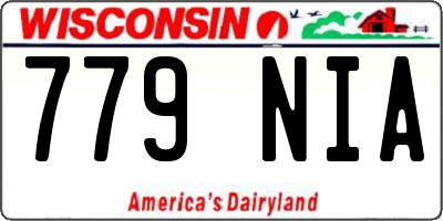 WI license plate 779NIA