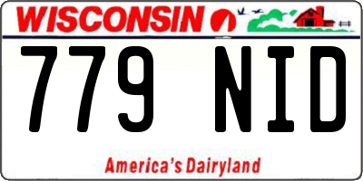 WI license plate 779NID