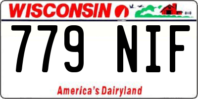 WI license plate 779NIF