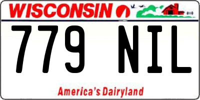 WI license plate 779NIL