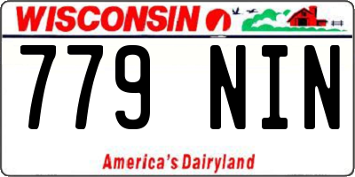 WI license plate 779NIN