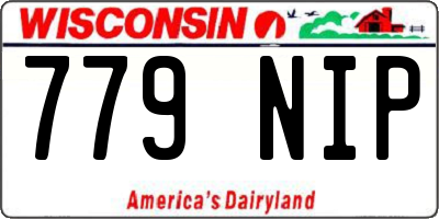 WI license plate 779NIP