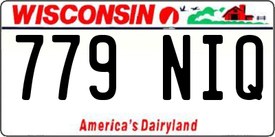WI license plate 779NIQ