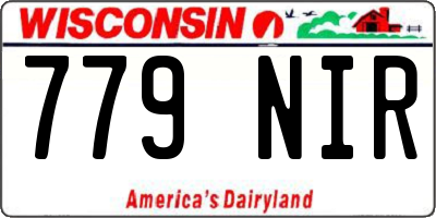 WI license plate 779NIR