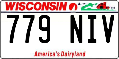 WI license plate 779NIV