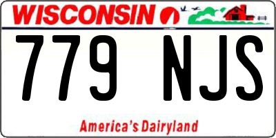 WI license plate 779NJS