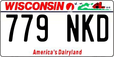 WI license plate 779NKD
