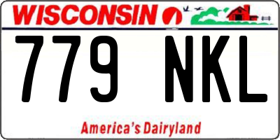 WI license plate 779NKL