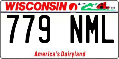 WI license plate 779NML