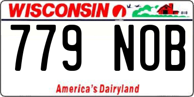 WI license plate 779NOB