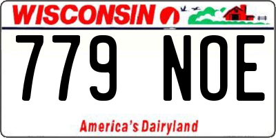 WI license plate 779NOE