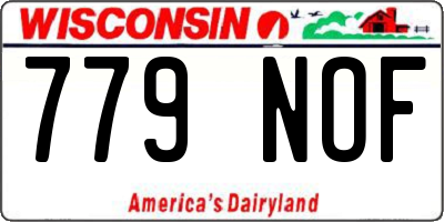 WI license plate 779NOF
