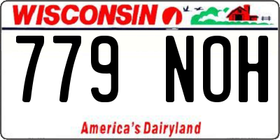 WI license plate 779NOH