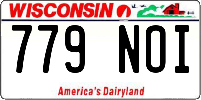 WI license plate 779NOI