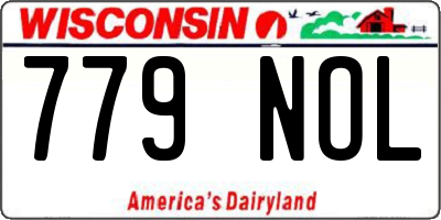 WI license plate 779NOL