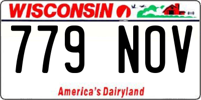 WI license plate 779NOV