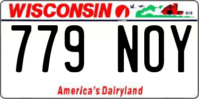 WI license plate 779NOY