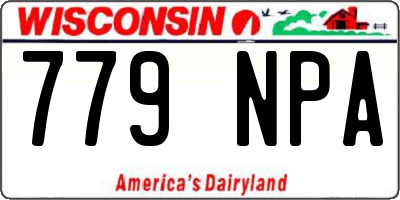 WI license plate 779NPA
