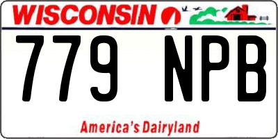 WI license plate 779NPB