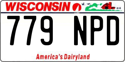 WI license plate 779NPD
