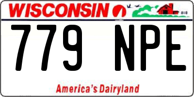 WI license plate 779NPE