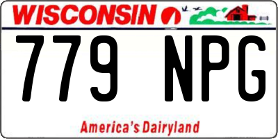 WI license plate 779NPG