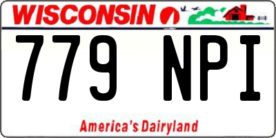 WI license plate 779NPI