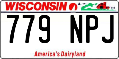 WI license plate 779NPJ