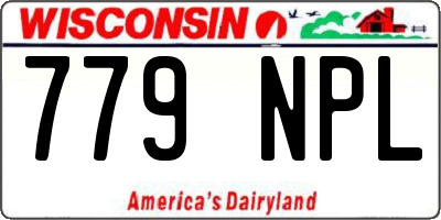 WI license plate 779NPL