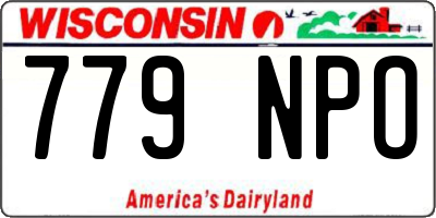 WI license plate 779NPO