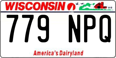 WI license plate 779NPQ