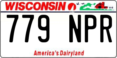 WI license plate 779NPR