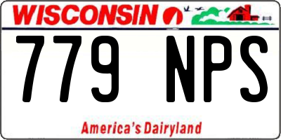 WI license plate 779NPS