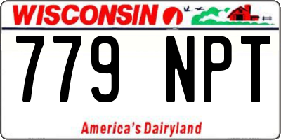 WI license plate 779NPT
