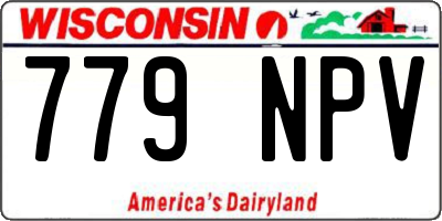 WI license plate 779NPV