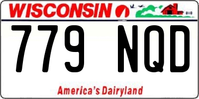 WI license plate 779NQD