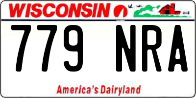WI license plate 779NRA