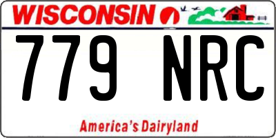 WI license plate 779NRC
