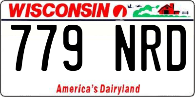 WI license plate 779NRD