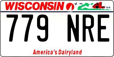 WI license plate 779NRE