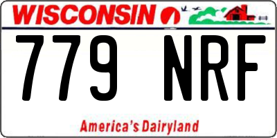 WI license plate 779NRF