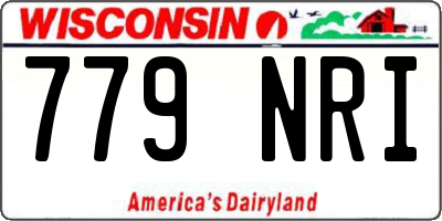 WI license plate 779NRI