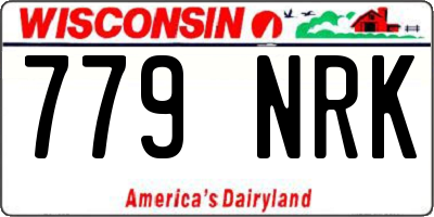 WI license plate 779NRK